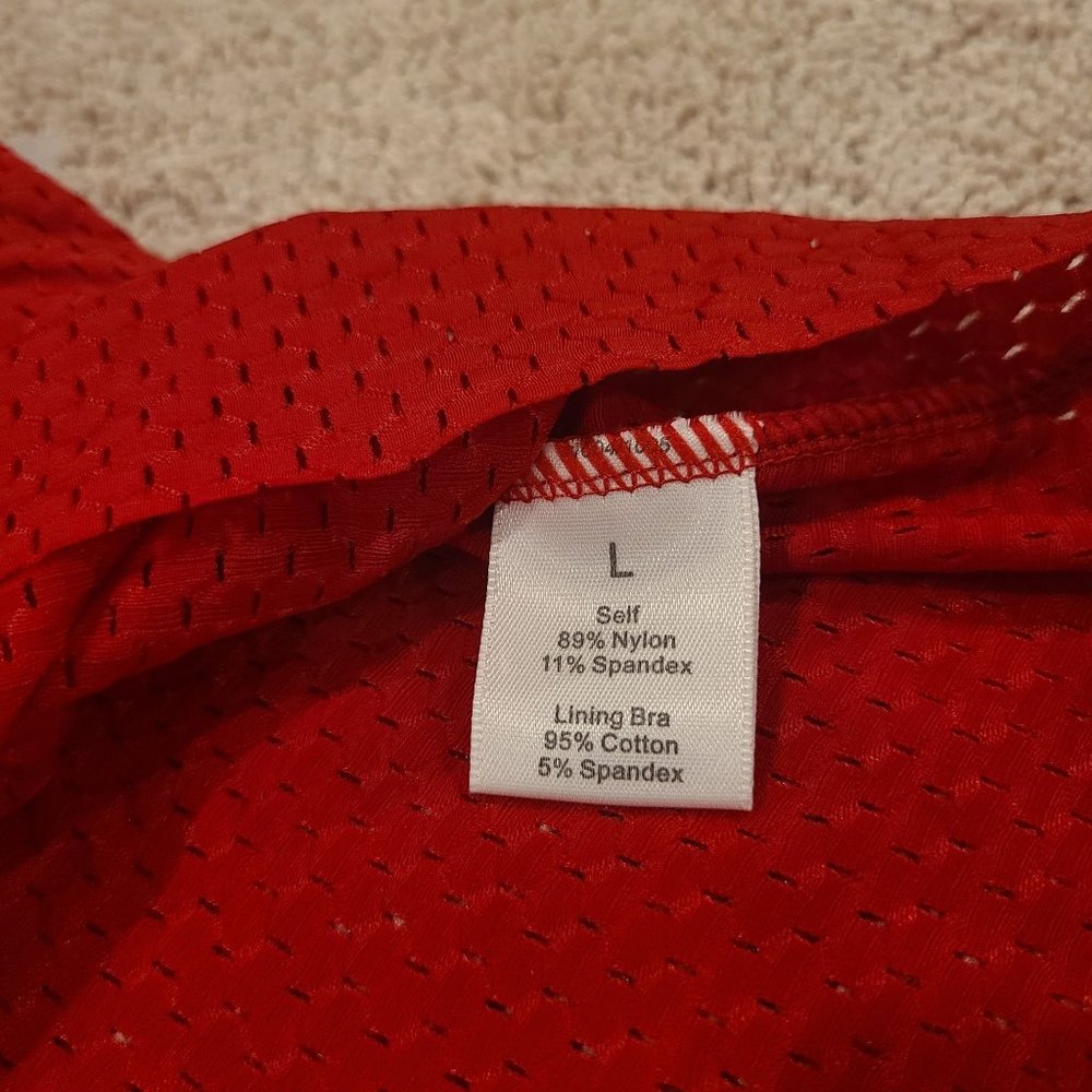 NWT Stanford University Red Mesh Tank Top with Attached Sporty Bra Women's Size - Picture 10 of 10